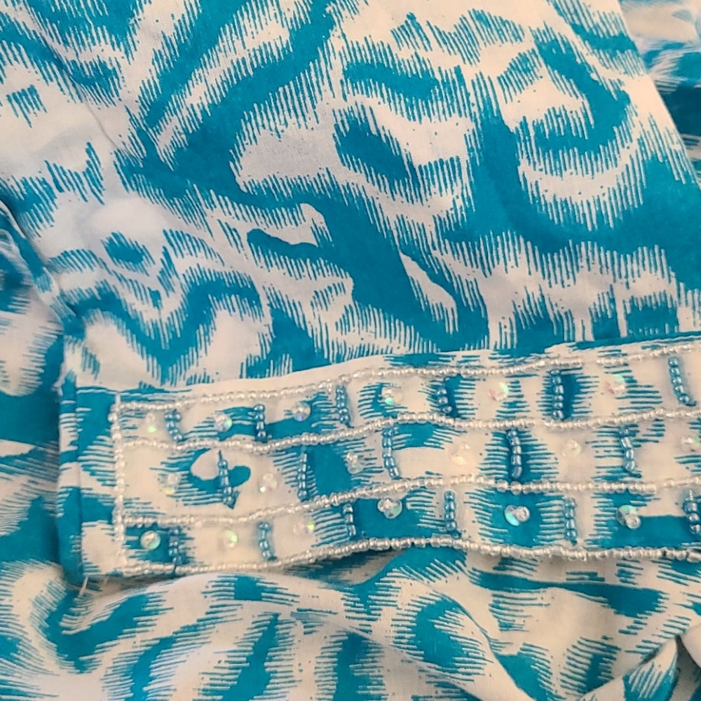 Toss Designs Boho Abstract Print 100% Cotton Tunic - image 6